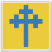 Flagge der Gemeinde Köping (Schweden) Aufkleber (Vorderseite)