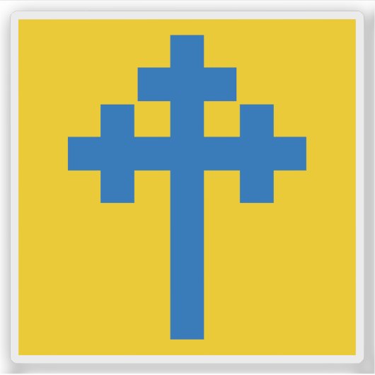 Flagge der Gemeinde Köping (Schweden) Aufkleber (Vorderseite)