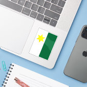 Flagge der Gemeinde Planken, Liechtenstein Aufkleber (Laptop mit iPhone)