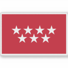 Flagge der Gemeinschaft Madrid Aufkleber