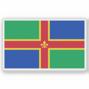 Flagge der Grafschaft Lincolnshire, England Aufkleber
