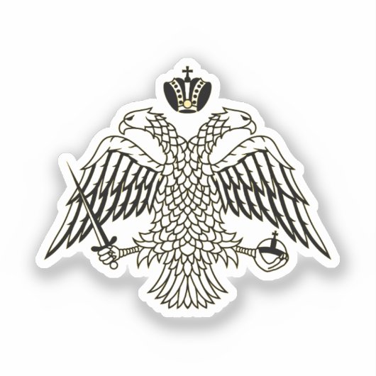Flagge der griechisch-orthodoxen Kirche Aufkleber (Vorderseite)