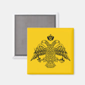 Flagge der griechisch-orthodoxen Kirche Magnet (Vorderseite/Rückseite)