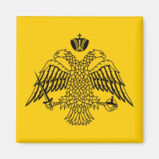 Flagge der griechisch-orthodoxen Kirche Magnet (Vorne)