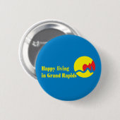 Flagge der Großstadt Rapids Button (Vorne & Hinten)