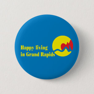 Flagge der Großstadt Rapids Button