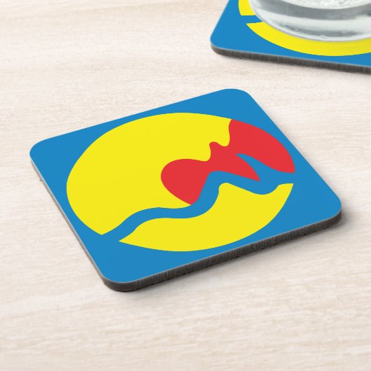 Flagge der Großstadt Rapids Getränkeuntersetzer (Linke Seite)