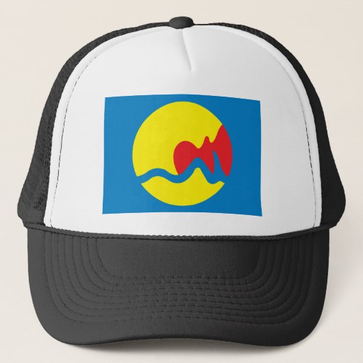 Flagge der Großstadt Rapids Truckerkappe (Vorderseite)