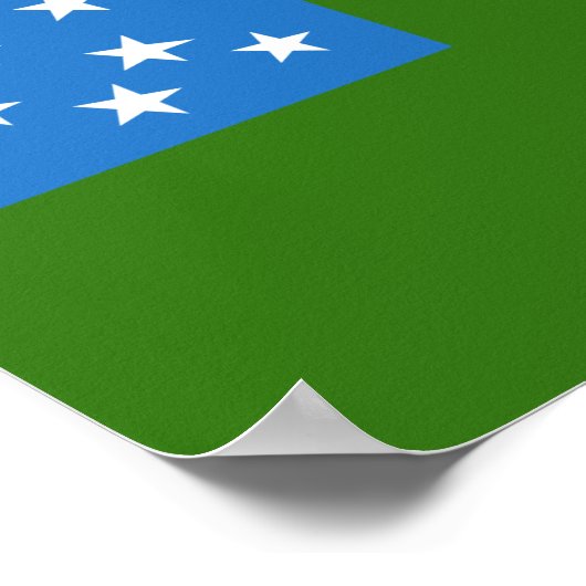 Flagge der grünen Bergjungs Poster (Ecke)