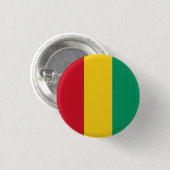 Flagge der Guinea Button (Vorne & Hinten)