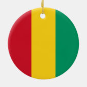 Flagge der Guinea Keramik Ornament (Hinten)