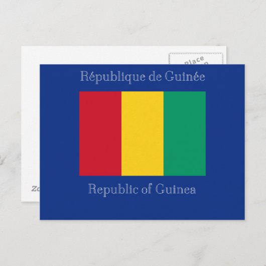 Flagge der Guinea Postkarte (Vorne/Hinten)