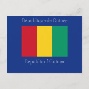 Flagge der Guinea Postkarte