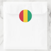 Flagge der Guinea Runder Aufkleber (Tasche)