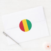 Flagge der Guinea Runder Aufkleber (Umschlag)