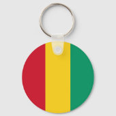 Flagge der Guinea Schlüsselanhänger (Rückseite)