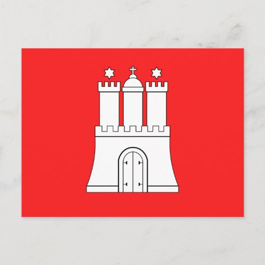 Flagge der Hamburger Postkarte (Vorderseite)