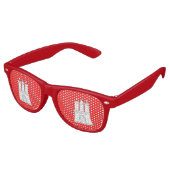 Flagge der Hamburger Retro-Sonnenbrille Partybrille (Schrägansicht)