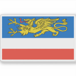 Flagge der Hansestadt Rostock, Deutschland Aufkleber