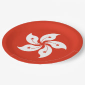 Flagge der Hongkonger Papierhersteller-Teller Pappteller (Schrägansicht)