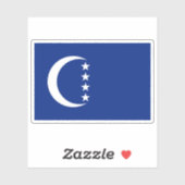 Flagge der Insel Grande Comore, Komoren Aufkleber (Blatt)