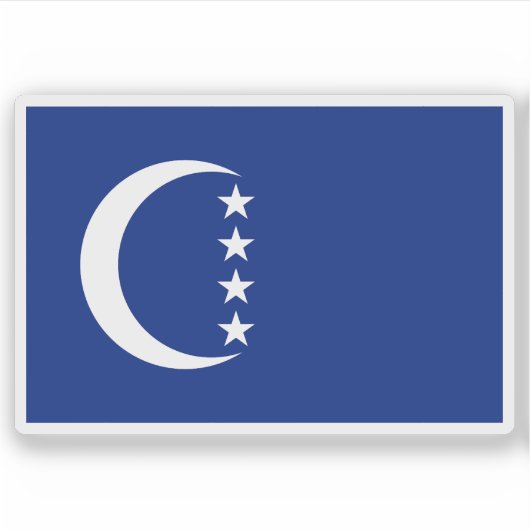 Flagge der Insel Grande Comore, Komoren Aufkleber (Vorderseite)