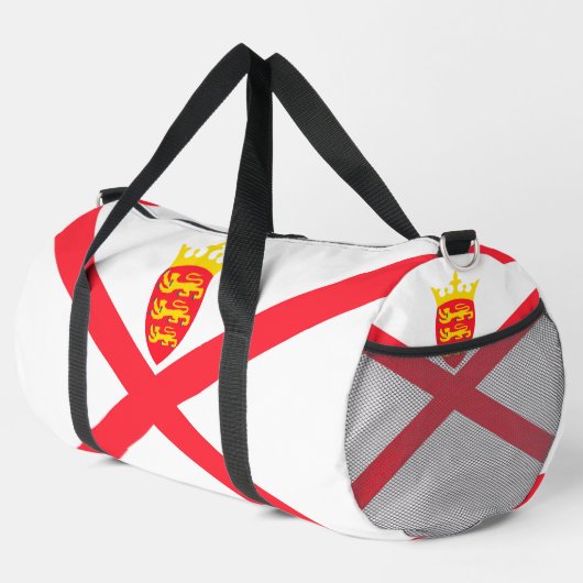 Flagge der Insel Jersey Duffle Bag (Rechte Ecke)