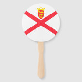 Flagge der Insel Jersey Fächer (Vorderseite)