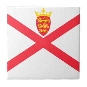 Flagge der Insel Jersey Fliese