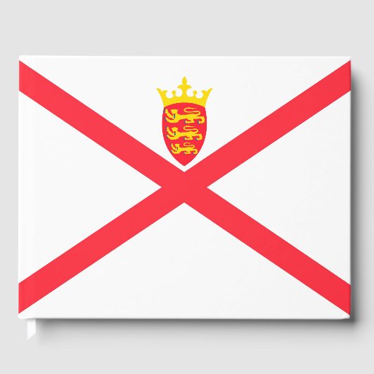 Flagge der Insel Jersey Gästebuch (Vorderseite)