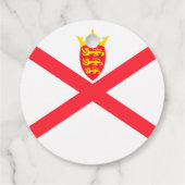 Flagge der Insel Jersey Geschenkanhänger (Rückseite)