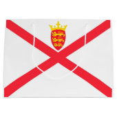 Flagge der Insel Jersey Große Geschenktüte (Vorderseite)