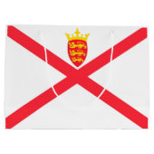 Flagge der Insel Jersey Große Geschenktüte (Rückseite)