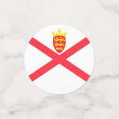 Flagge der Insel Jersey Konfetti (Klein Vorderseite)