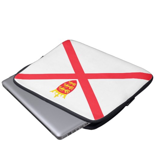 Flagge der Insel Jersey Laptopschutzhülle (Vorne Knopf)