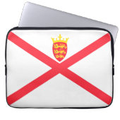 Flagge der Insel Jersey Laptopschutzhülle (Vorderseite)