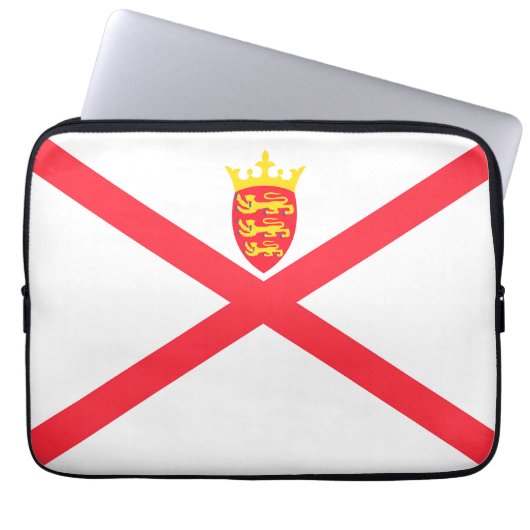 Flagge der Insel Jersey Laptopschutzhülle (Vorderseite)
