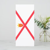 Flagge der Insel Jersey Menükarte (Stehend Vorderseite)
