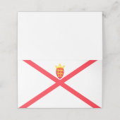 Flagge der Insel Jersey Platzkarte (Außenseite Aufgefaltet)