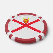 Flagge der Insel Jersey Pokerchips (Einzeln)