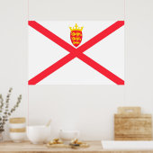 Flagge der Insel Jersey Poster (Küche)