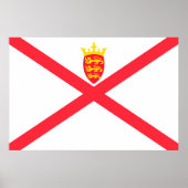 Flagge der Insel Jersey Poster (Vorne)