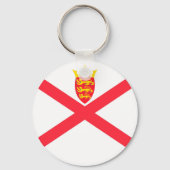 Flagge der Insel Jersey Schlüsselanhänger (Vorderseite)