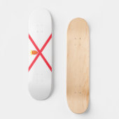 Flagge der Insel Jersey Skateboard (Vorderseite)