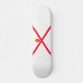 Flagge der Insel Jersey Skateboard (Vorne)