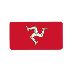Flagge der Insel Man Adressaufkleber