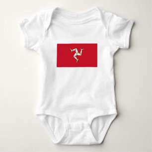 Flagge der Insel Man Baby Strampler