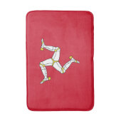 Flagge der Insel Man Badematte (Vorderseite Vertikal)