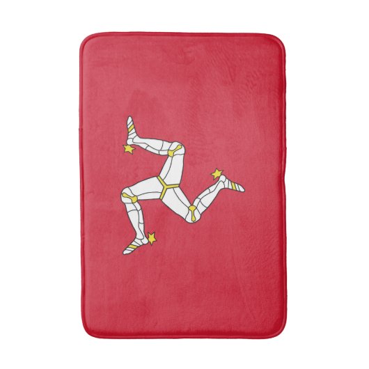 Flagge der Insel Man Badematte (Vorderseite Vertikal)