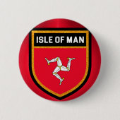 Flagge der Insel Man Button (Vorderseite)